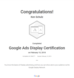 Google Ads Display Cert